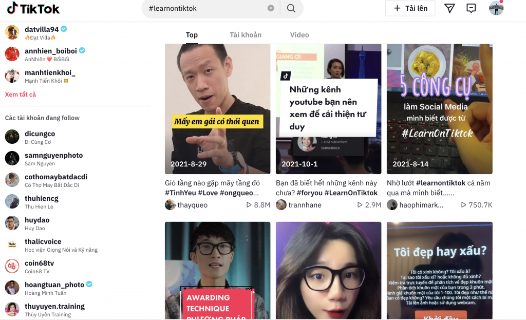 Freelnace trên Tiktok